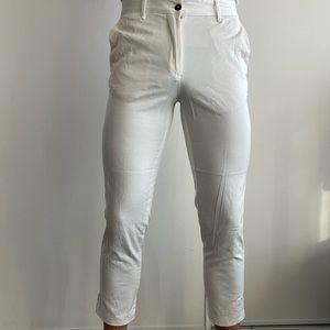 Mens cropped white dress pant